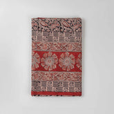Cosmos Block Printed Kalamkaari Bedcover & Pillow Cases
